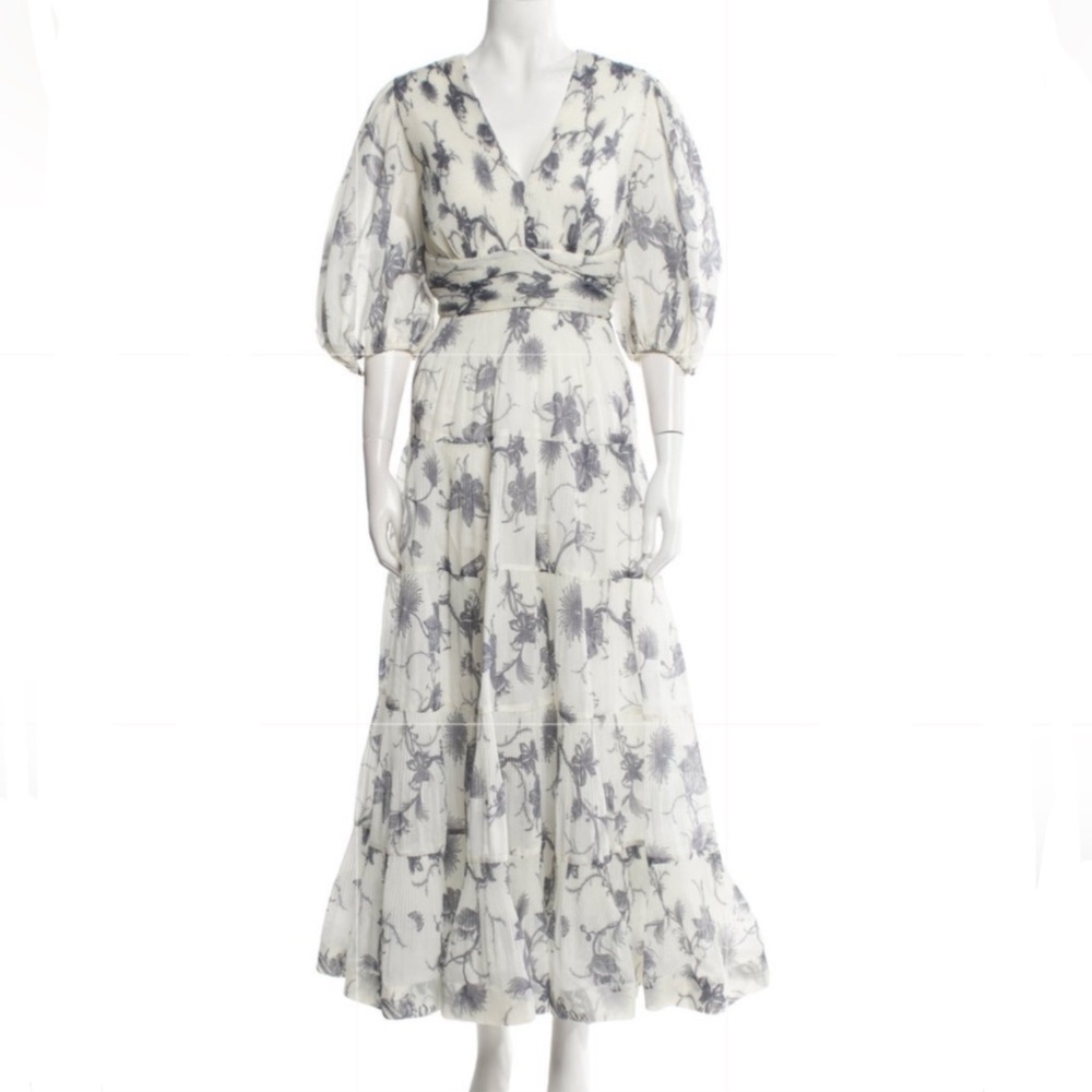 NWT Zimmermann Pleated Midi Dress - Picture 5 of 9